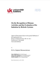 On the recognition of human activities and the evaluation of its imitation by robotic systems preview